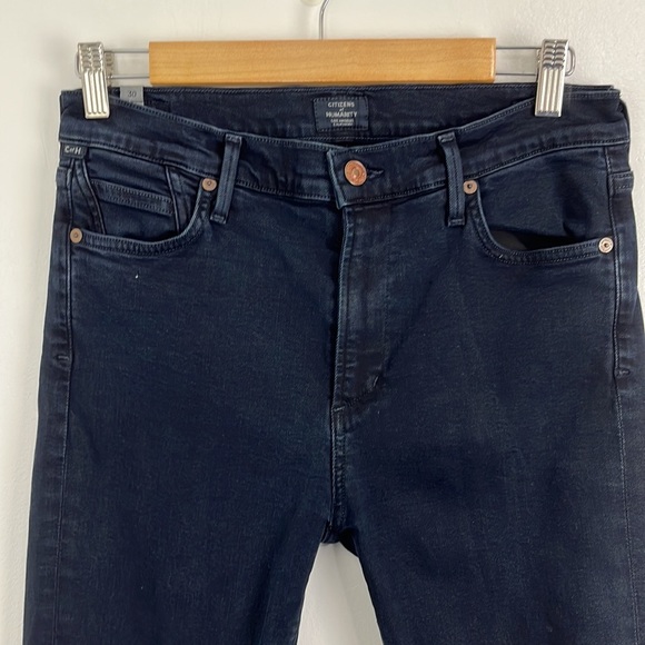 Citizens for Humanity Rocket Crop High Rise Skinny Black Jeans - Picture 2 of 11